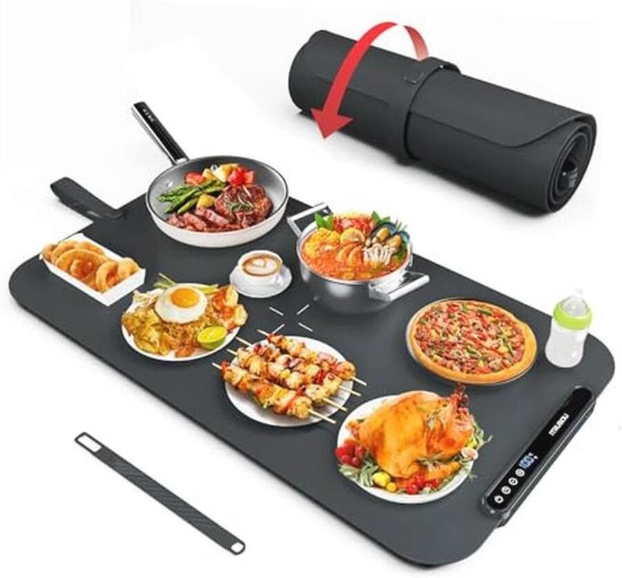 Instelbare Warmhoudplaat voor Voedsel Draagbare en Opvouwbare Voedselverwarmer met Nano-Siliconenmateriaal