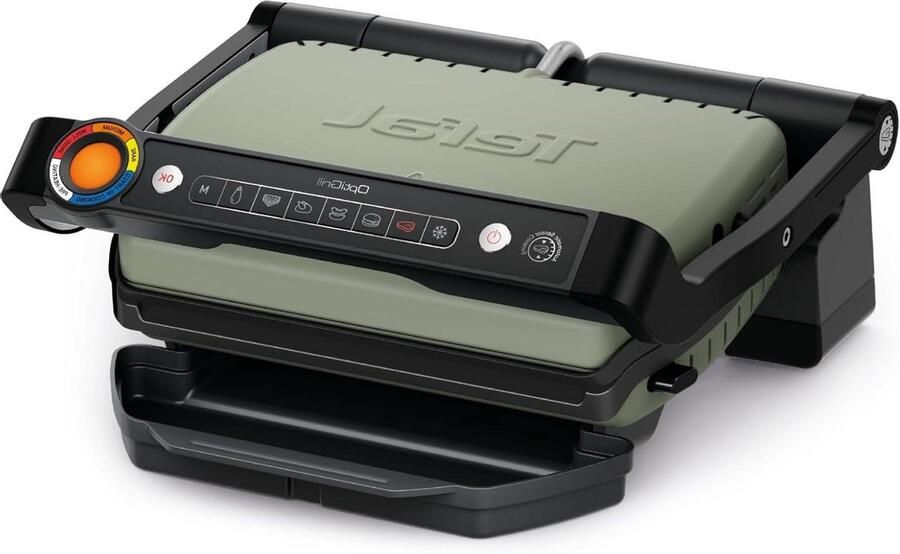 Intelligente contactgrill Elektrische grill Perfect grillen Automatische programma's 2000 watt Groen