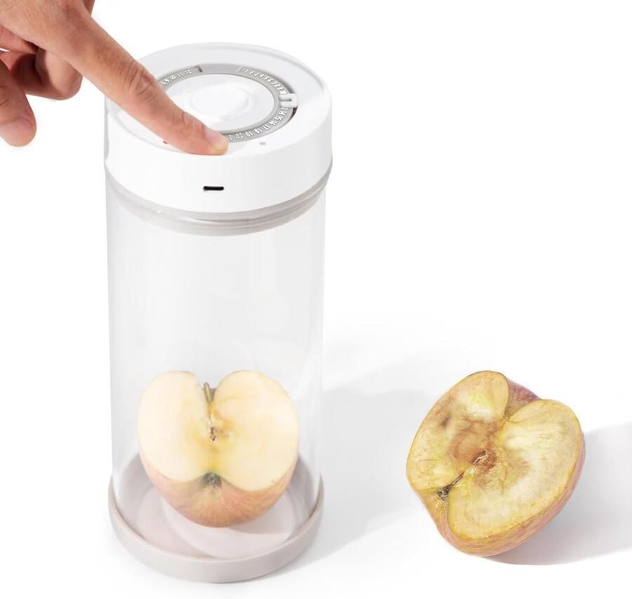 Intelligente vacuümcontainer voor levensmiddelen geïntegreerde vacuümpomp luchtdichte glazen fles voor koffiebonen thee BPA-vrij met datumweergave 950 ml