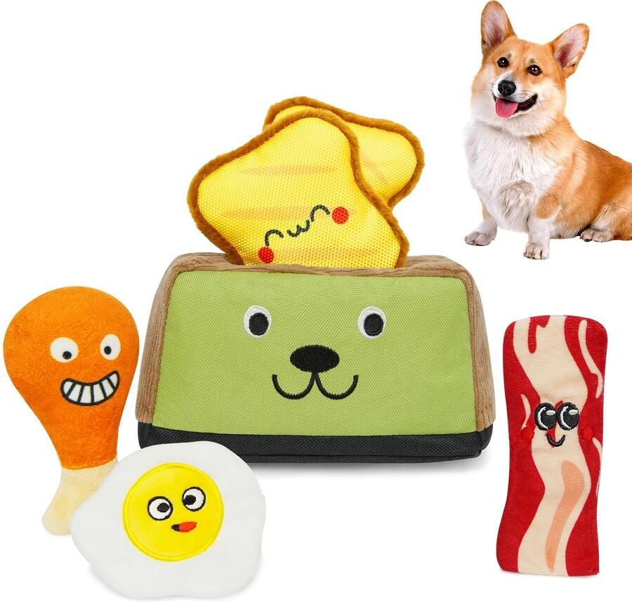 Interactief Zoek- en Vind Speelgoed voor Honden Broodrooster Design