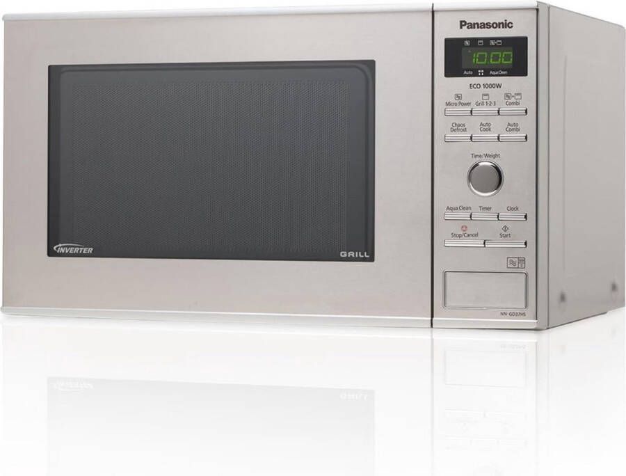 Inverter Magnetron met Grill 1000 Watt 23L Roestvrij Staal