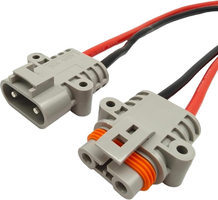 IP67 8AWG 50A Anderson Jumper Kabel Plug Connector kit Batterij Quick Connect Disconnect voor Auto Truck RV Outdoor Kabelaansluiting