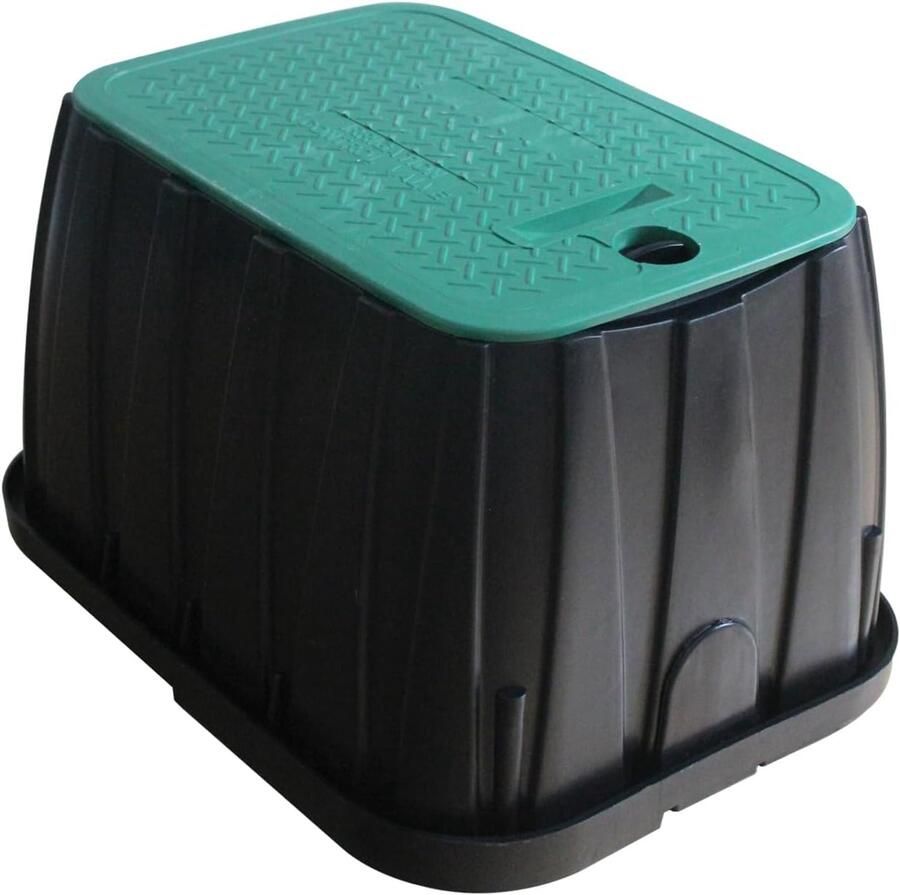 Irrigatieput Ondergrondse kunststof bak met deksel voor irrigatieklep en watermeter tuin irrigatiesysteem inspectieput deksel grondafsluiter ondergrondse irrigatie klep put (520x393x320mm)