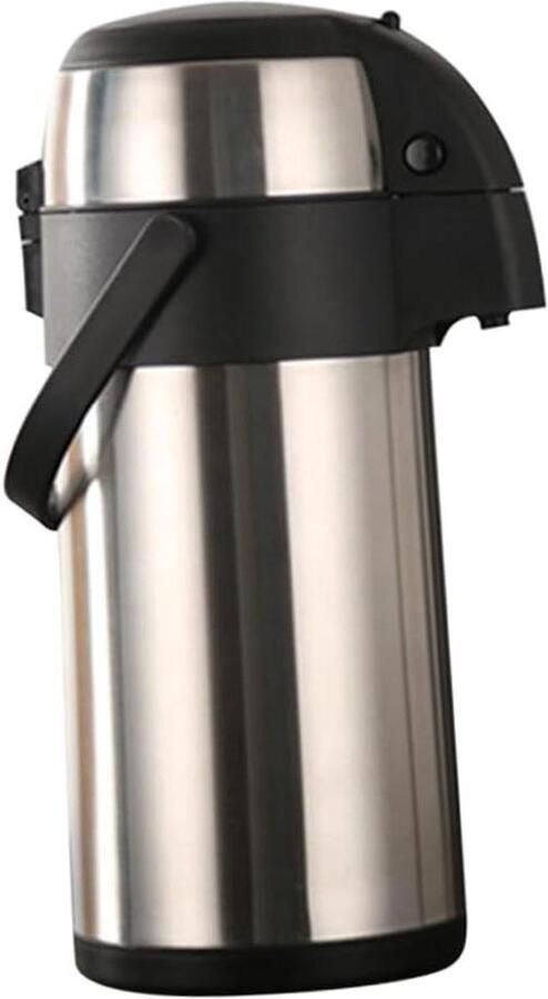 Isolatieflessen Waterkoker Warmhoudkan Drinken Warm Houden Druktype Dispenser 2.5 Liter Zilver