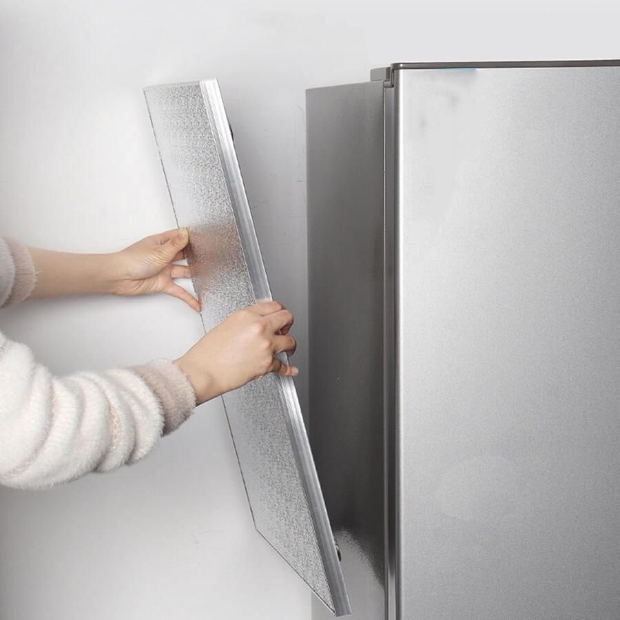 Isolatieplaat Hoge Temperatuur Hitteschildmat Oven Keuken Veiligheid 2cm Dikke Composiet 60 x 90 cm Zilver