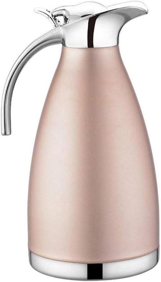 Isolerende Waterkoker Thermoskan Pot Warme Dranken Dubbelwandig RVS 1.5 Liter Roze