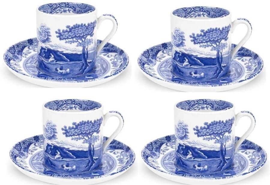 Italiaanse blauwe koffiekop