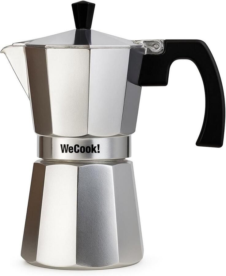 Italian Coffee Maker for 3 Cups Classic Espresso Machine with Silicone Seal and Safety Valve