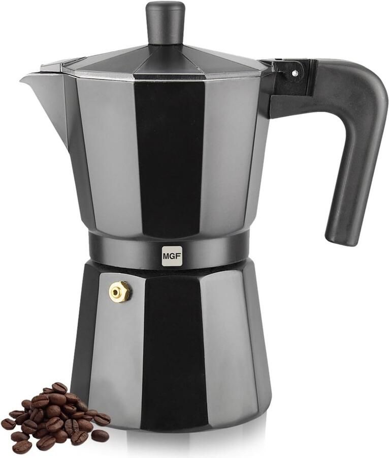 Italiaanse koffiezetapparaat voor 9 kopjes in emaille aluminium