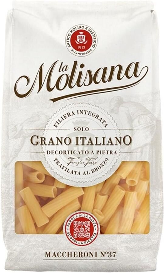 Italiaanse Macaroni Nr. 37 Ruwe Pasta van Bronsgetrokken Tarwe