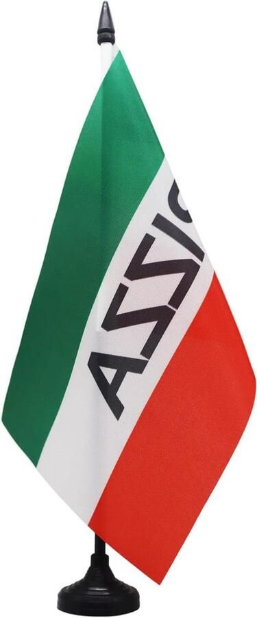 Italiaanse Pizza Tafelvlag Kleine Pizzavlag Bureau Kantoor Decoratie Met Stok en Sokkel 21 x 14 cm