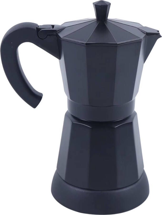 J&R Elektrisch Koffiezetapparaat Koffiemachine Aluminium 300ml Zwart