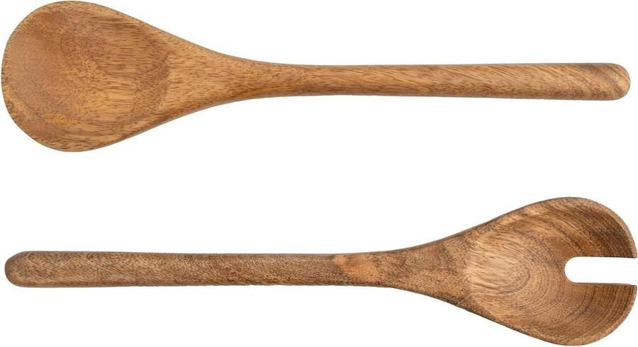 Jamie Oliver Big Love Serveerlepelset gemaakt van duurzaam FSC mangohout houten keukengerei om te koken saladeservers saladetang set van 2 29 x 14 x 2 cm