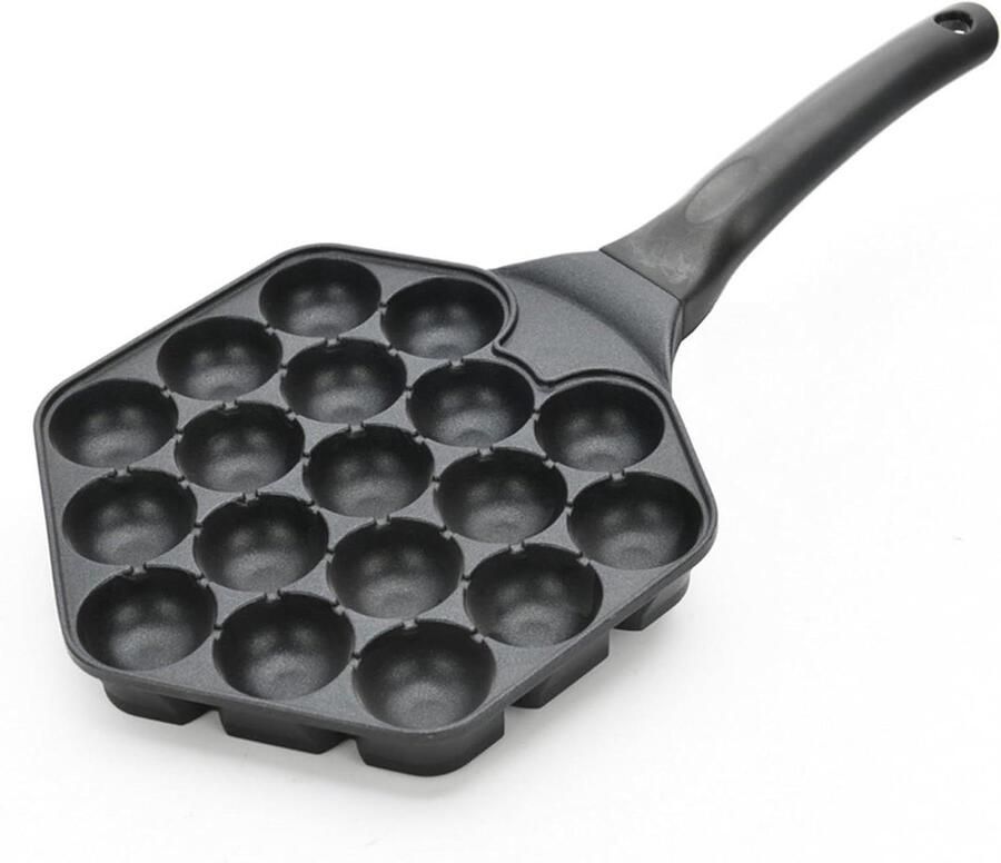 Japanse Balpan Takoyaki Pan Snacks Maken 18 Holtes 42.5 x 19.5 cm Zwart