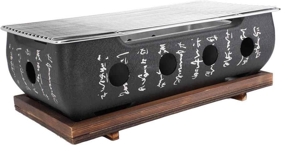 Japanse BBQ Grill Mini BBQ Tafelgrill Buiten Koken Compact Ontwerp 37 x 19 x 15 cm
