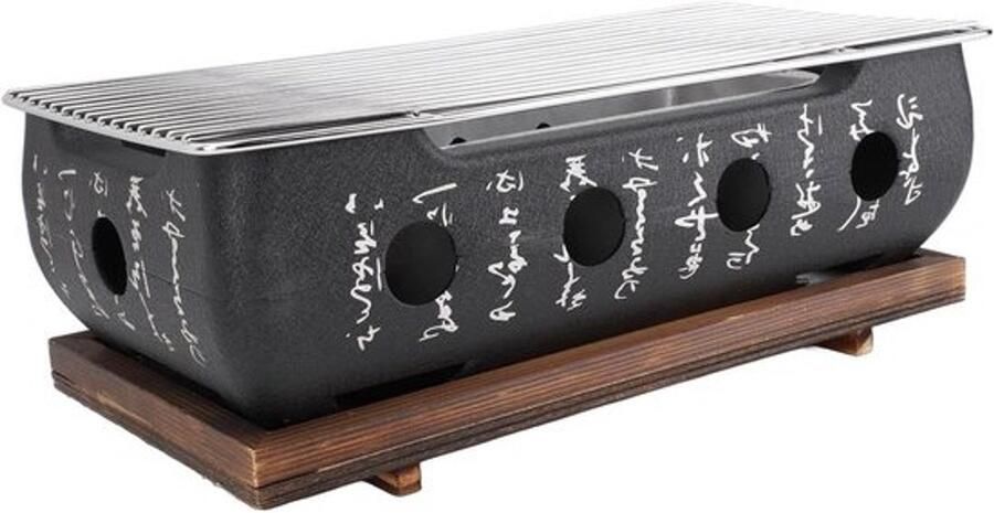 Japanse BBQ Grill Mini Grill Tafelgrill Buiten Koken Gelijkmatige Hitte 37 x 19 x 15 cm