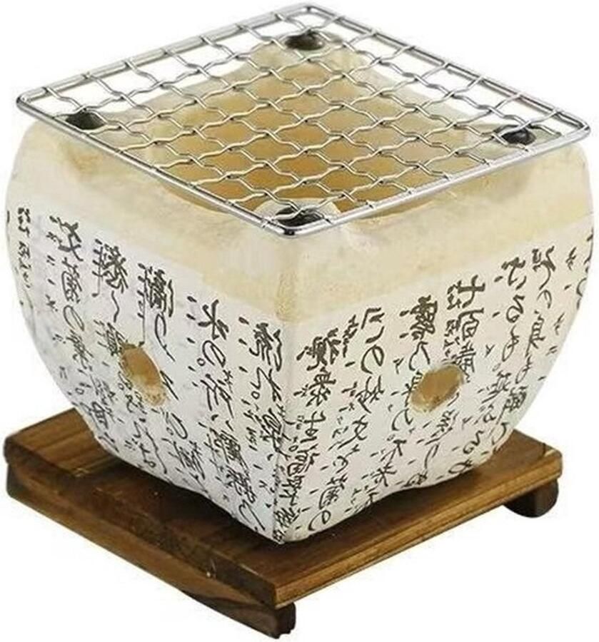 Japanse BBQ Grill Yakiniku Grill Houtskool Buiten Koken Hittebestendig Keramiek 20.5x20.5x14.5cm Niet gespecificeerd