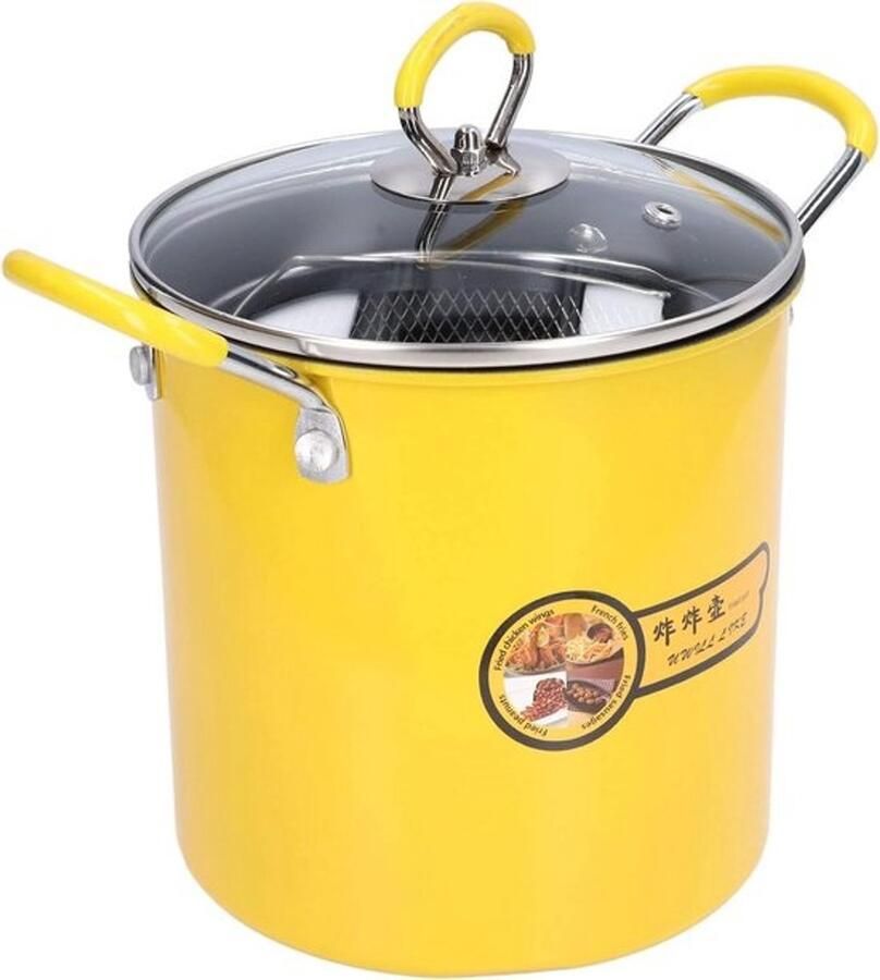 Japanse frituurpan 3 Liter RVS met deksel en olieafvoer – Voor alle warmtebronnen