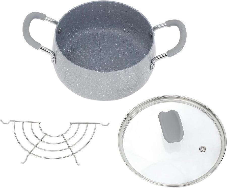 Japanse Frituurpan Mini Braadpan Frituren van Snacks Dubbele Handgrepen 30x22x13 cm Zwart