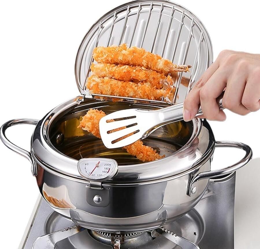 Japanse Frituurpan Mini Friteuse Diameter 24cm Mini Frituurpan Milieuvriendelijk Keukenhulp