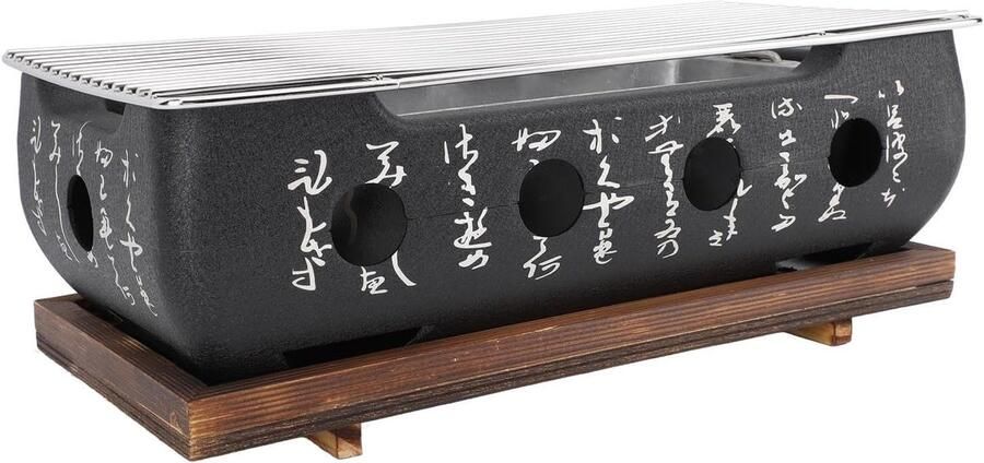 Japanse Grill Yakiniku BBQ Buiten Koken Snelle Verwarming XL formaat Zwart