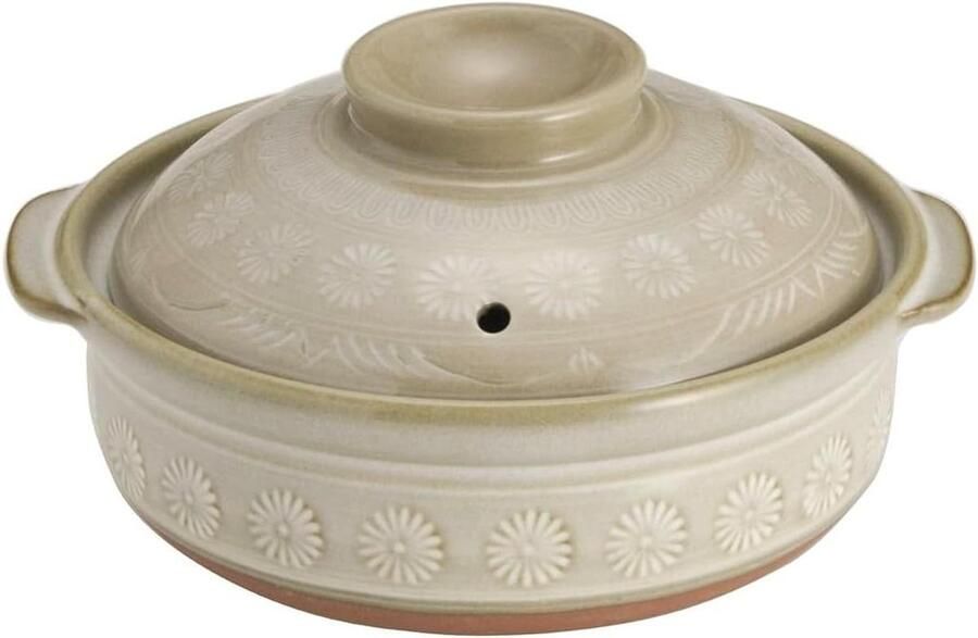 Japanse Hot Pot Keramische Soeppan Authentiek Koken Warmtebehoud 0.9 Liter Grijs