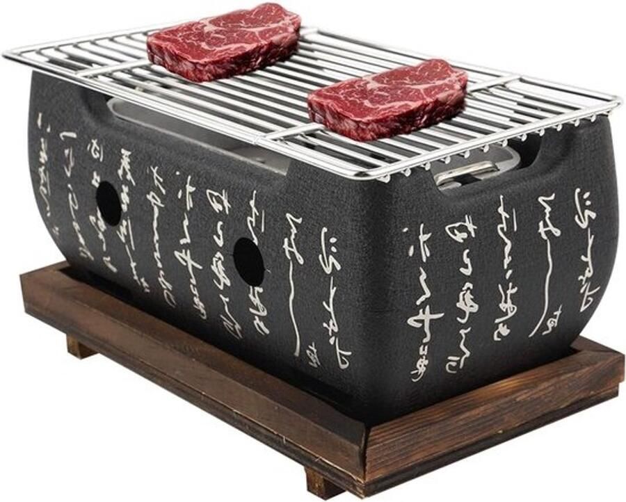 Japanse Houtskool Grill Yakiniku BBQ Oven Authentiek Grillen Onafhankelijke Koolstofbak 24 x 12.5 x 11.5 cm