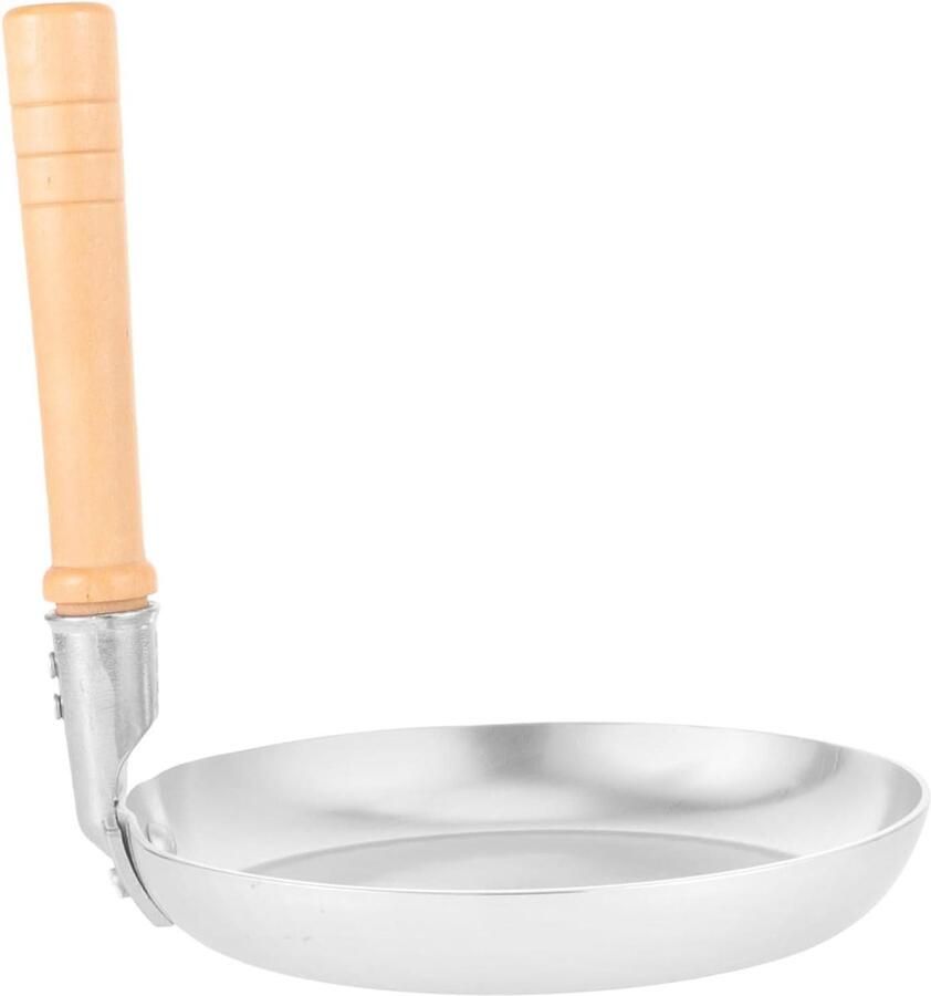 Koekenpan met Anti-aanbaklaag Omeletpan Mini Pan Ontbijt Maken Ergonomische Handgreep 18.5x17.8CM Zilver