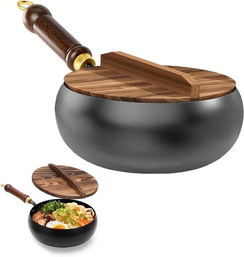 Japanse Koekenpan Smeedijzeren Pan Gezond Koken Handgesmeed Uniek 24 cm Natuurlijk