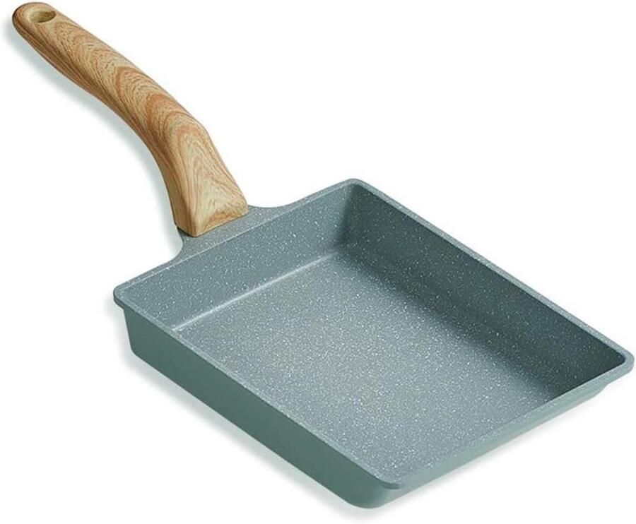 Japanse omeletpan Tamagoyaki pan Ontbijt maken Antiaanbaklaag 20x15 cm Groen