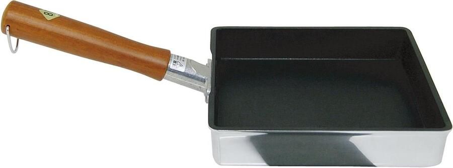Japanse Omeletpan Tamagoyaki Pan Ontbijt Maken Non-stick Coating 38 x 19.5 x 10.7 cm Zwart