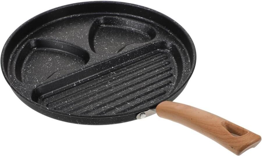 Japanse Pan Eierpan Koekenpan Ontbijt Bakken Gelijkmatige Verwarming Mini Formaat Zwart