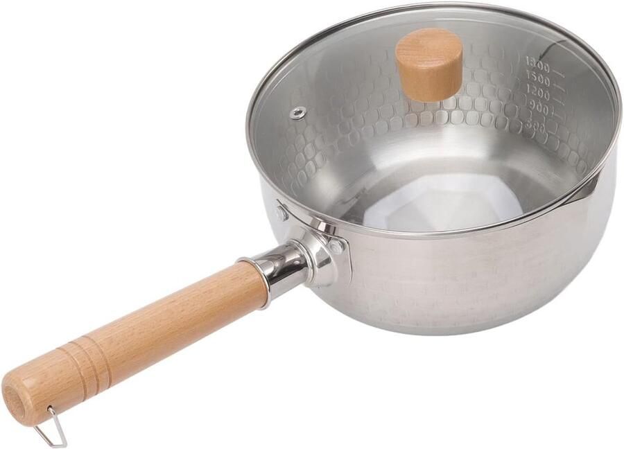 Japanse Steelpan Soeppan Melkpan Thuis Koken Antiaanbaklaag 20 Cm Zilver