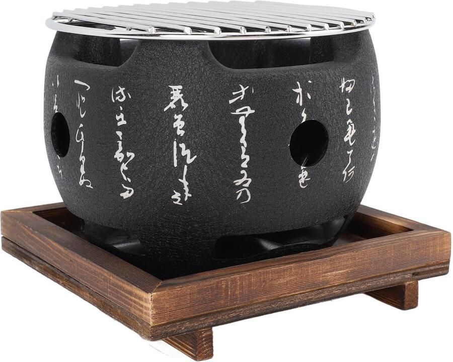 Japanse stijl houtskoolfornuis mini-grill snelle verwarming voor reizen buiten koken geschikt voor alle leeftijden (S)