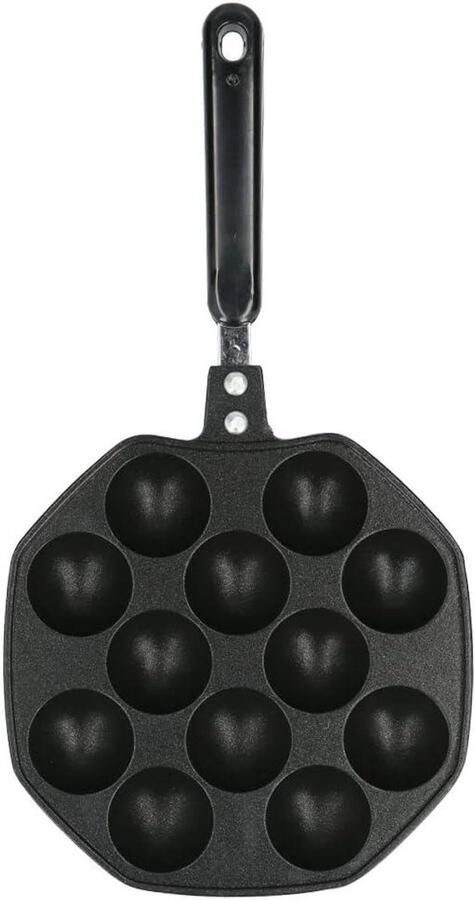 Japanse Takoyaki Pan Octopus Bal Maker Snacks Maken 12 Roosters 34 x 18 cm Rood