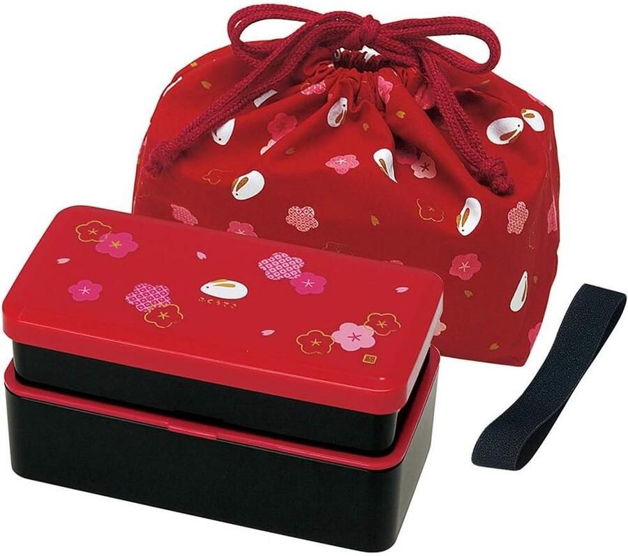 Japanse Traditionele Bento Box Set met 2 Lagen en Rijstbalpers