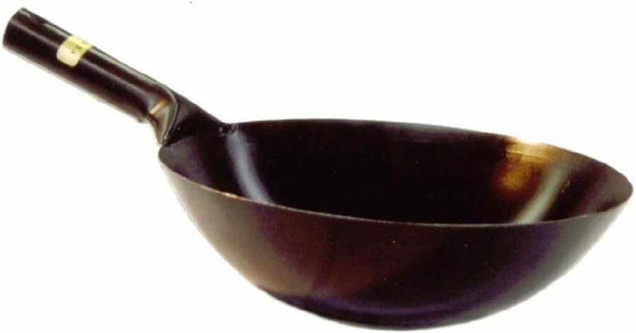 Japanse Wok Wokpan Koekenpan Professioneel Koken 1.2 mm Dik Staal 35 cm Zwart