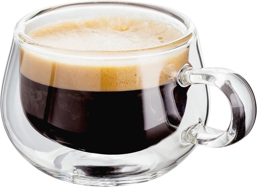 JDG25 Judge Dubbelwandig Glas Espresso Reeks 75ml Transparant 2 Stuk