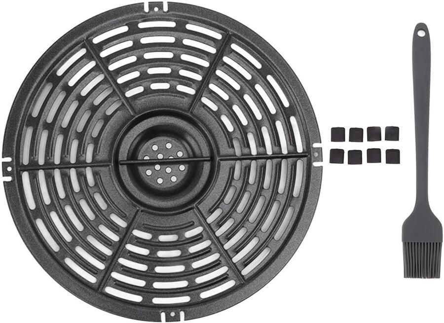 Dailygoody Air Fryer Vervangende Grillpan Hittebestendig Ronde 22CM Nonstick Grillplaat Vaatwasmachinebestendig Accessoires voor Air Fryer