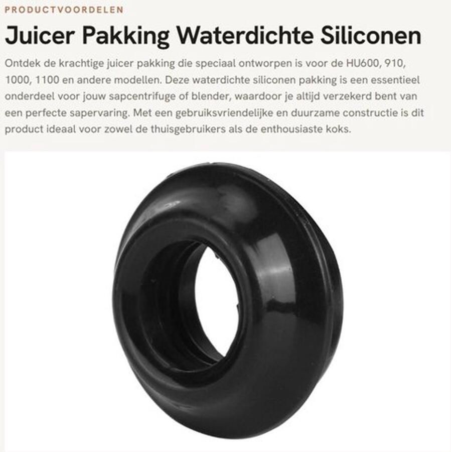 Juicer Pakking Waterdicht Duurzaam Silicone Geschikt voor HU600 910 1000 1100 Gemakkelijk te Reinigen Professionele ie Hoge Nauwkeurigheid Sapcentrifuge Pakking