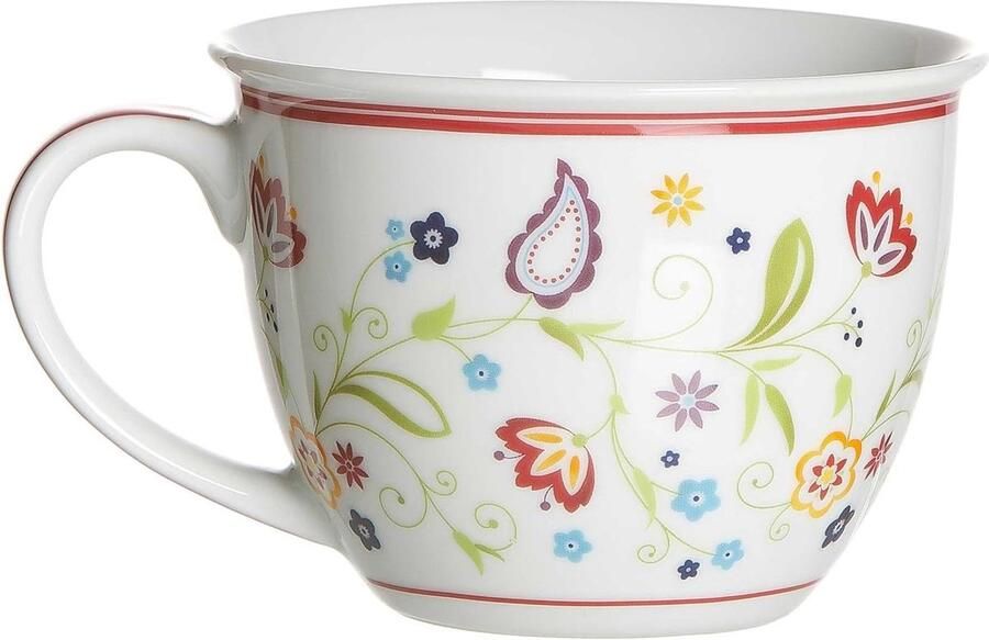 Jumbo Kop Koffiekop Mok Koffie Drinken Magnetronbestendig 350 ml Wit