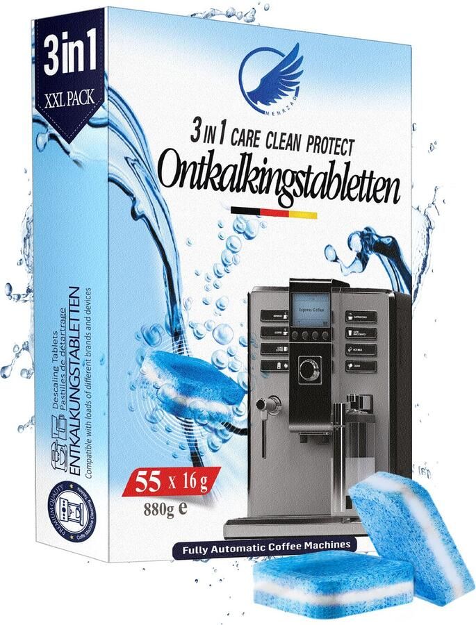 Ontkalkingstabletten Koffiemachine 50x – Reiniging 3-in-1 Universeel