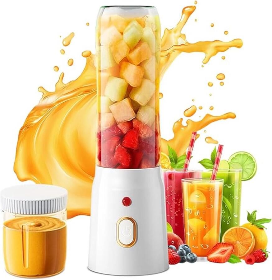Jurrys Smoothie mixer Draadloos Draagbaar Blender Fruitpers Elektrische USB Machine Keuken Compact