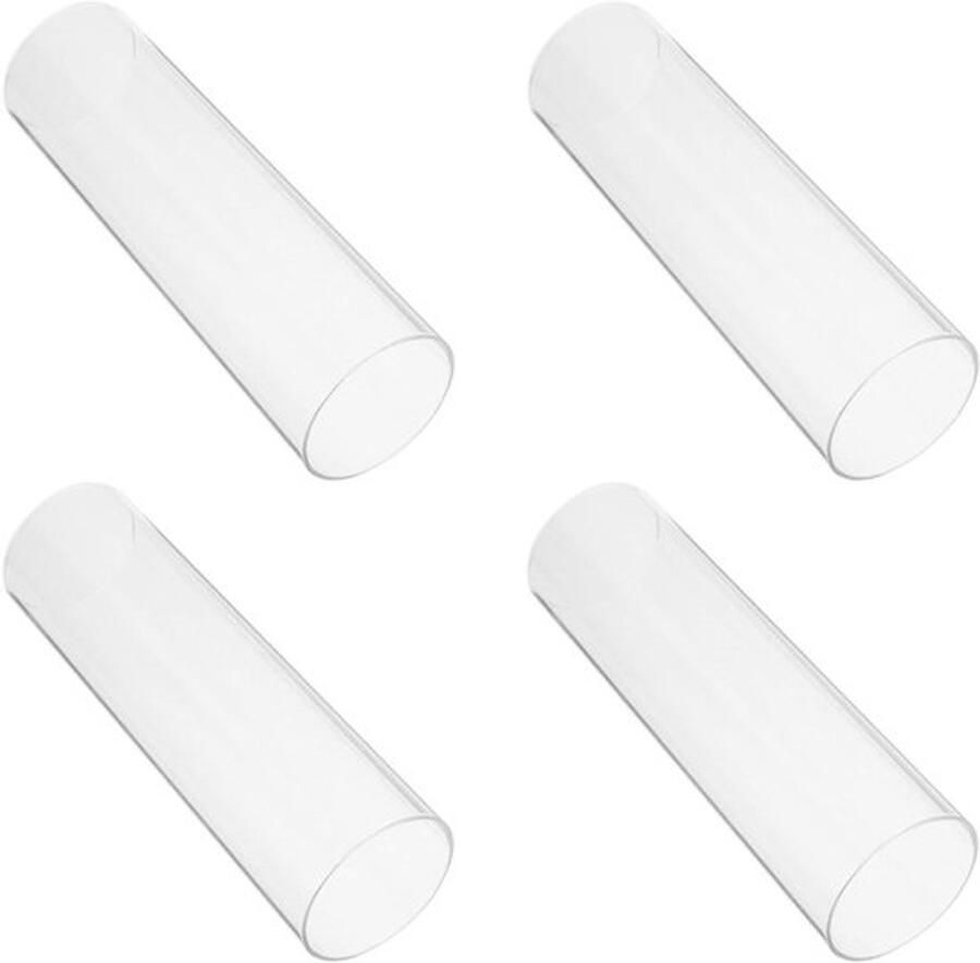 Kaarsafdekkingen van glas 4 stuks buisscherm voor kaarsen met open vlam