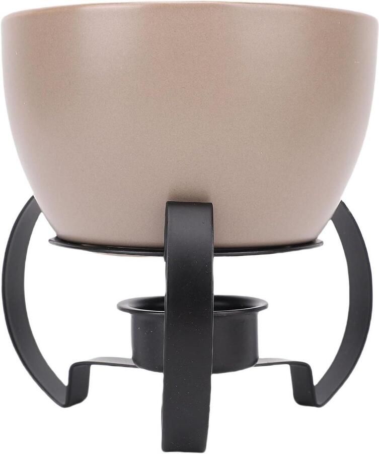 Kaas Fondue Pot Elegante Set Gezellige Avonden Europees Design 13 x 11.8 cm Grijs