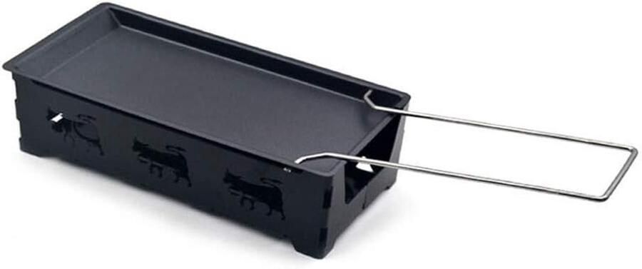 Kaas Raclette Oven Kaas Smelter Grill Koken en Bakken Antiaanbaklaag 18.5x9x6cm Zwart