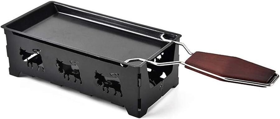 Kaas Raclette Set Kaas Smelter Oven Keuken Gebruik Non-stick Coating 18.5x9x6cm Zwart