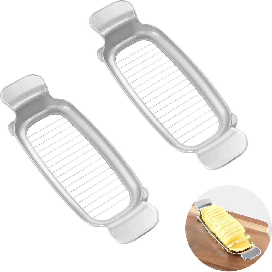Botersnijder Kaassnijder Keuken Accessoire Gelijkmatig Snijden Ergonomisch Handvat 19.5 cm Zilverkleurig