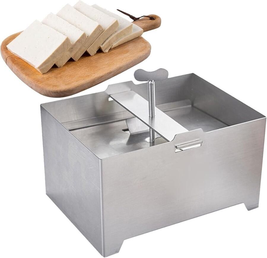 Kaasbereider Kaasvorm Paneer Maker Kaas Maken Aanpasbare Druk 1 kg capaciteit Zilver