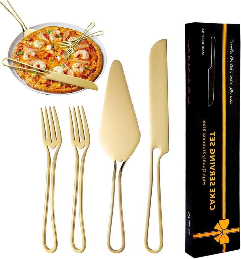 Kaassnijder Set Kaasschaar Keukengerei Serveren van Kaas Ergonomisch Handvat 264 Centimeter Goud